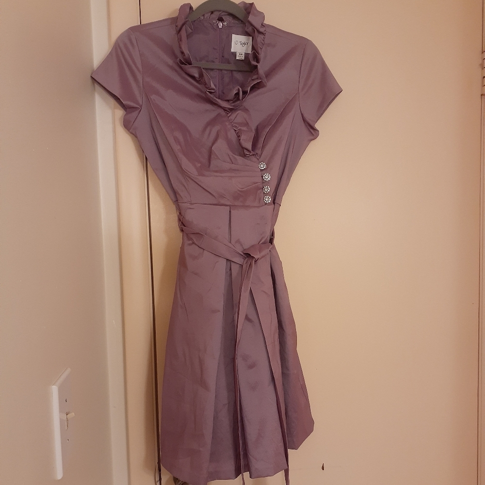 Lilac formal dress with sash